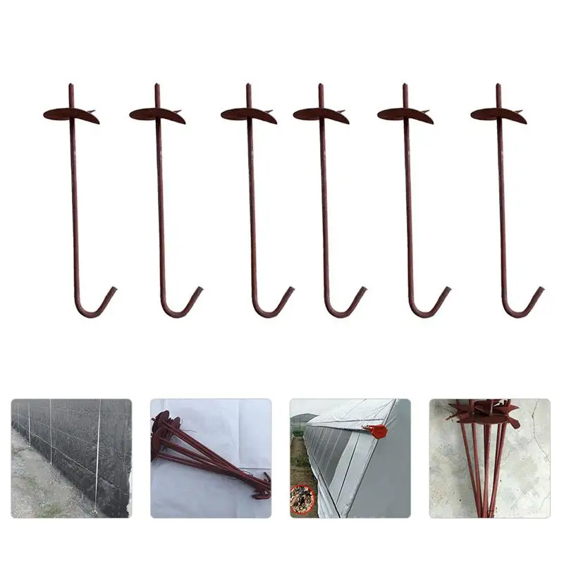 

6Pcs Shed Anchor Greenhouse Tie Down Ground Stakes for Securing Tents Canopies