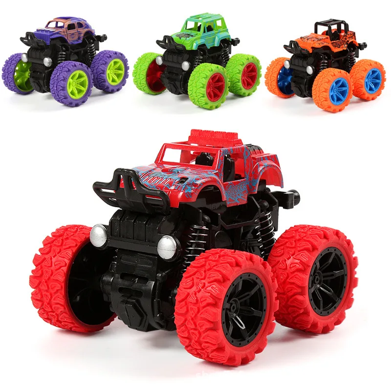 

Children's inertial four-wheel drive stunt rolling off-road vehicle toy car random color delivery