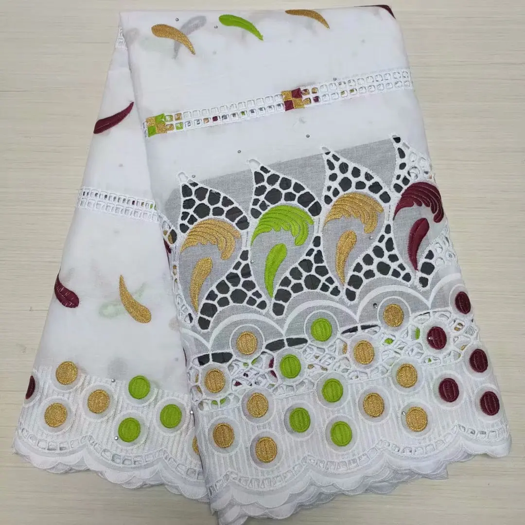

Африканская хлопчатобумажная кружевная ткань 2021 вышивка швейцарская вуаль ткань нигерийский хлопок хлопчатобумажные ткани для шитья