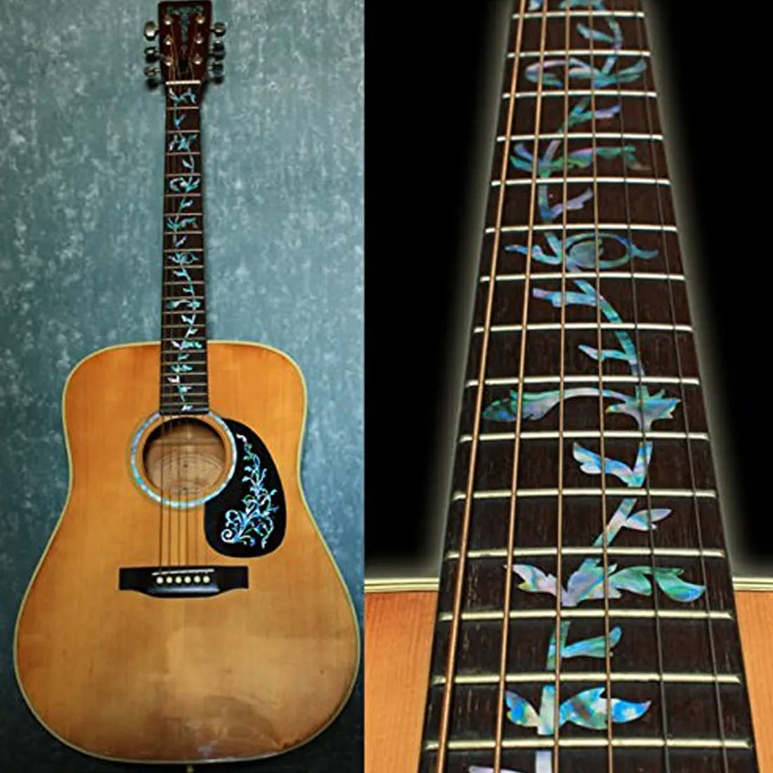 Украшение для гитарного инструмента Переводные картинки с инкрустацией