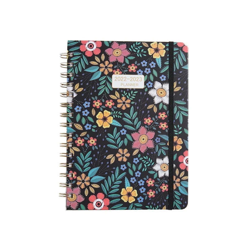 

Floral Texture PU Academic Planner Weekly Monthly Pages for Office School Travel