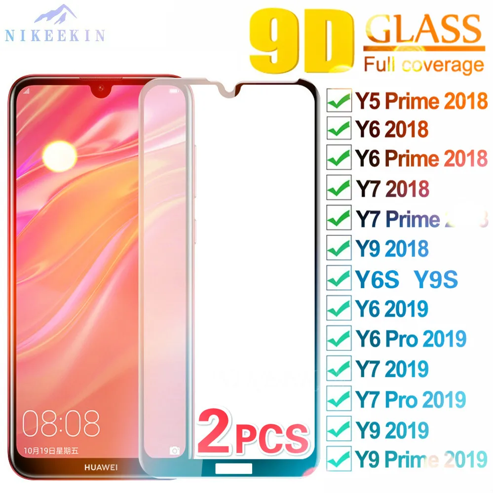 2 шт./лот закаленное стекло для Huawei Y6S Y9S Y5 2019 Y6 Y7 Prime Y9 2018 Pro защитная пленка