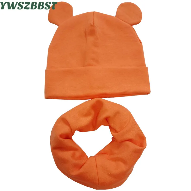 

Новый осенне-зимний хлопковый Детский комплект с шапкой, шапка с ушками для мальчиков и девочек, детские вязаные шапки, вязаные детские шапк...