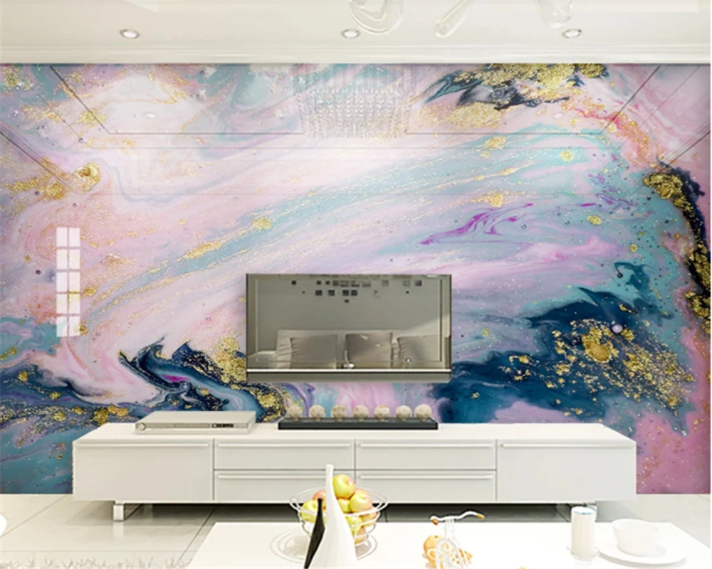 

beibehang papel de parede Custom bedroom living room European fluid fashion simple abstract marble TV background 3D wallpaper
