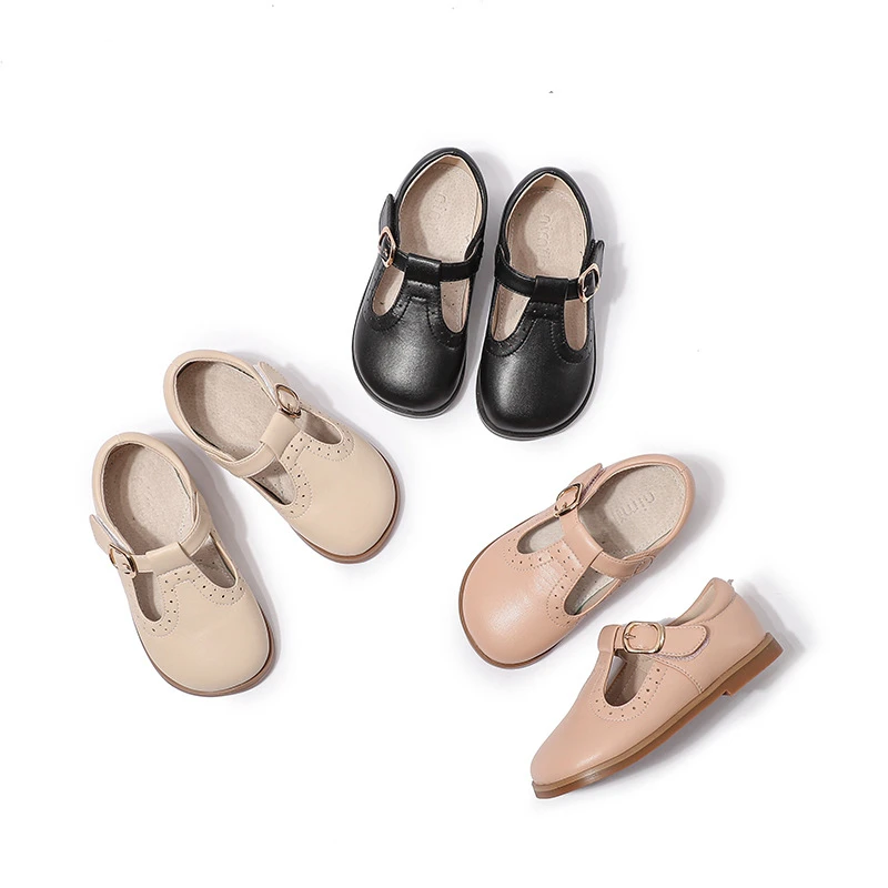 

New Baby Leather Shoes Girls Children Flats Breathable Spring/Autumn Toddler Casual Dress Performance Princess Moccasins 033