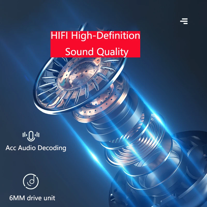 

TWS Bluetooth Wireless Headphones Sports Waterproof Earbuds Bluetooth 5.0 Earphone With Microphone Touch Control 9D HiFi Headset