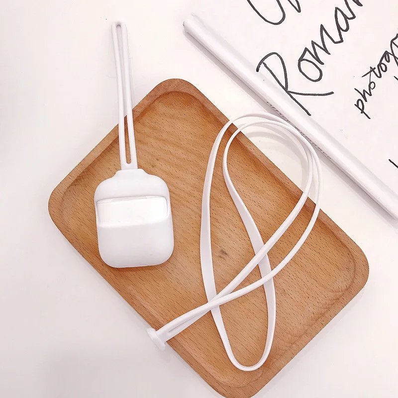 Белый Силиконовый чехол для AirPod Bluetooth покрытие для наушников Apple Air Pod защитный чехол Аксессуары для Apple Airpods зарядная коробка - Цвет: Белый
