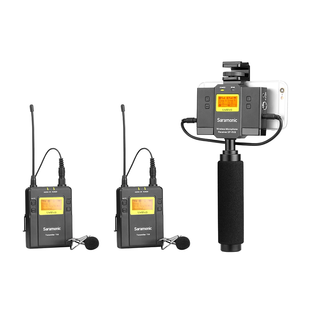Saramonic UwMic9 SP RX9 + TX9 беспроводной петличный микрофон с двойным режимом записи и
