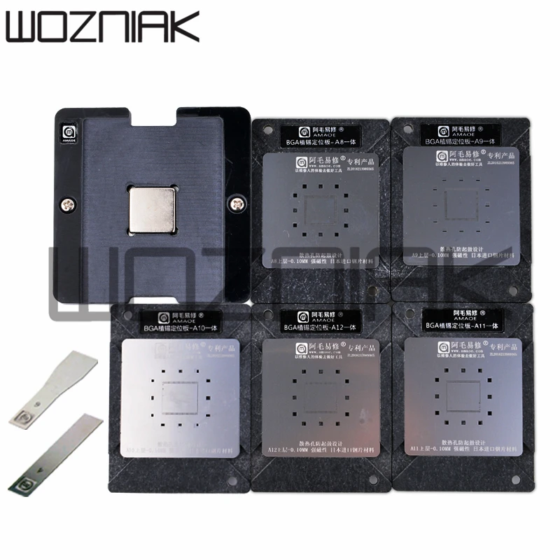 Лучший для iPhoneA8 A9 A10 a11 a12 Baseband CPU NAND WIFI аудио BGA Reball Оловянная сетка трафарет