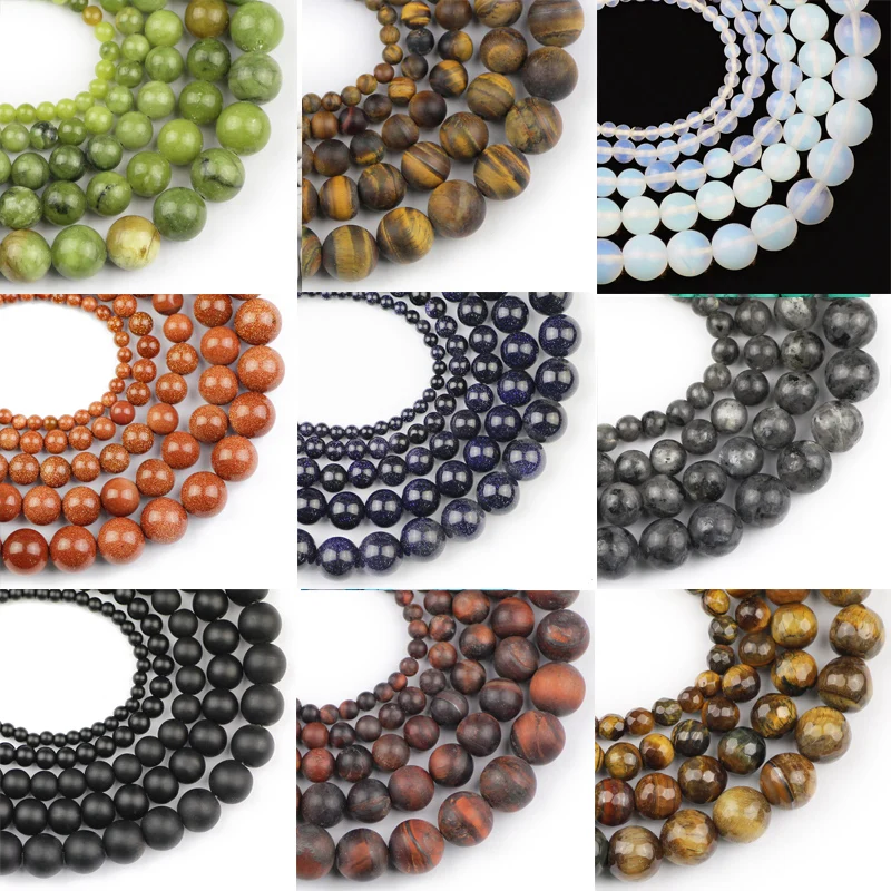 Натуральный Малахитовый тигровый глаз YHBZRET золотой песочный камень 4/6/8/10/12 мм