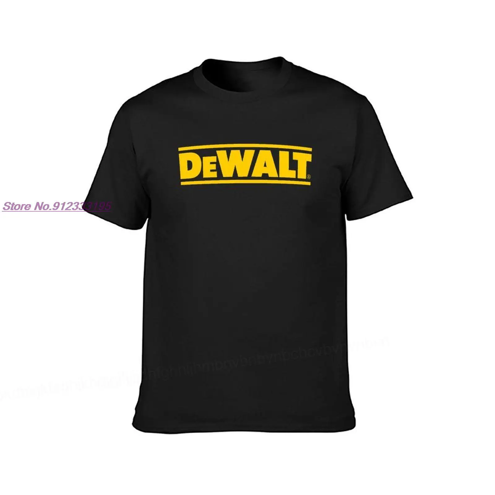 Художественные мужские футболки с логотипом Dewalt, летняя толстовка, повседневные топы с коротким рукавом, хлопковые футболки, одежда с принт...