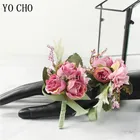 Шелковые розы, цветы жениха бутоньерка невеста, браслет, корсаж, женский браслет, мужской костюм, пуговицы, свадебные цветы вечерние украшение для вечернего платья