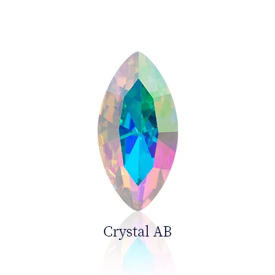 Crystal AB Хрустальные камни лошадь глаз Navette формы K9 стекло клей на аппликации со стразами для DIY одежды изделия для шитья ювелирные изделия аксессуары - Цвет: Crystal AB