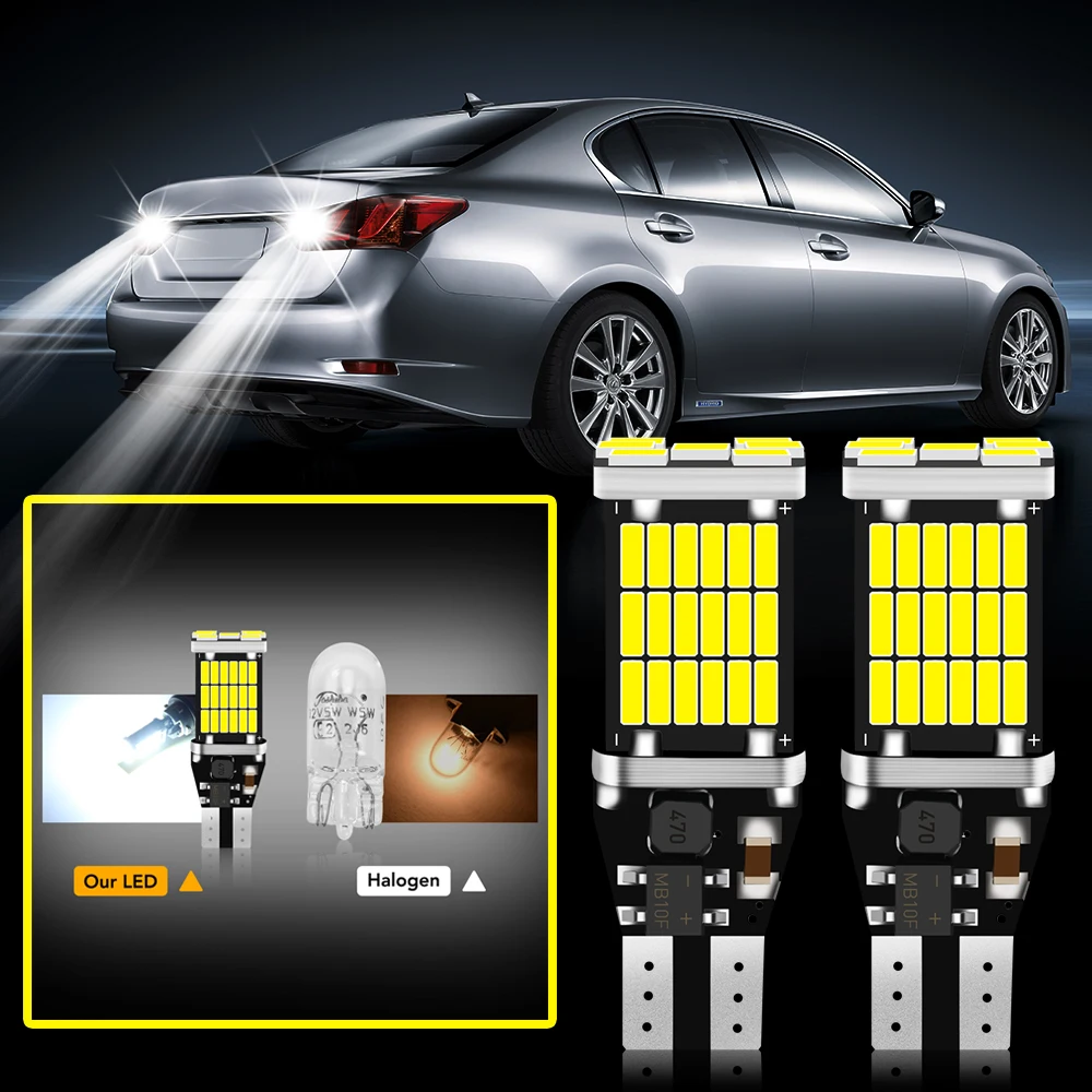 W16W T15 Canbus LED Bulbs Backup Light Car Reverse Lamp for ssangyong kyron Daewoo Geo lsuzu Lexus For Fiat 500 punto | Автомобили и