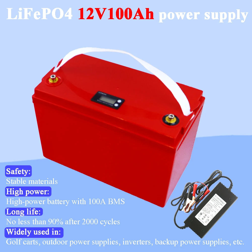 

Литиевый аккумулятор BMS, 12 В, 12,8 Ач, для домов на колесах