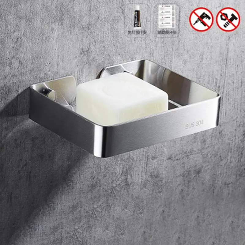 

Stainless Steel Soap Box Free Punching Drain Bathroom Soap holder Dish Case Bathroom Supplies Bathroom Gadgets