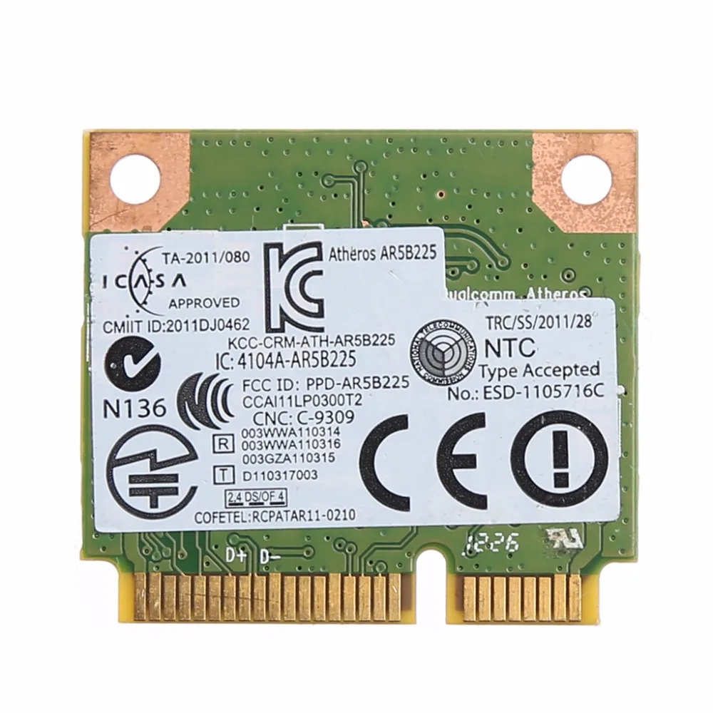 Bluetooth V4.0 Wifi Беспроводная мини PCI-Express карта для Atheros AR5B225 DELL DW1703 CN-0FXP0D | Компьютеры и
