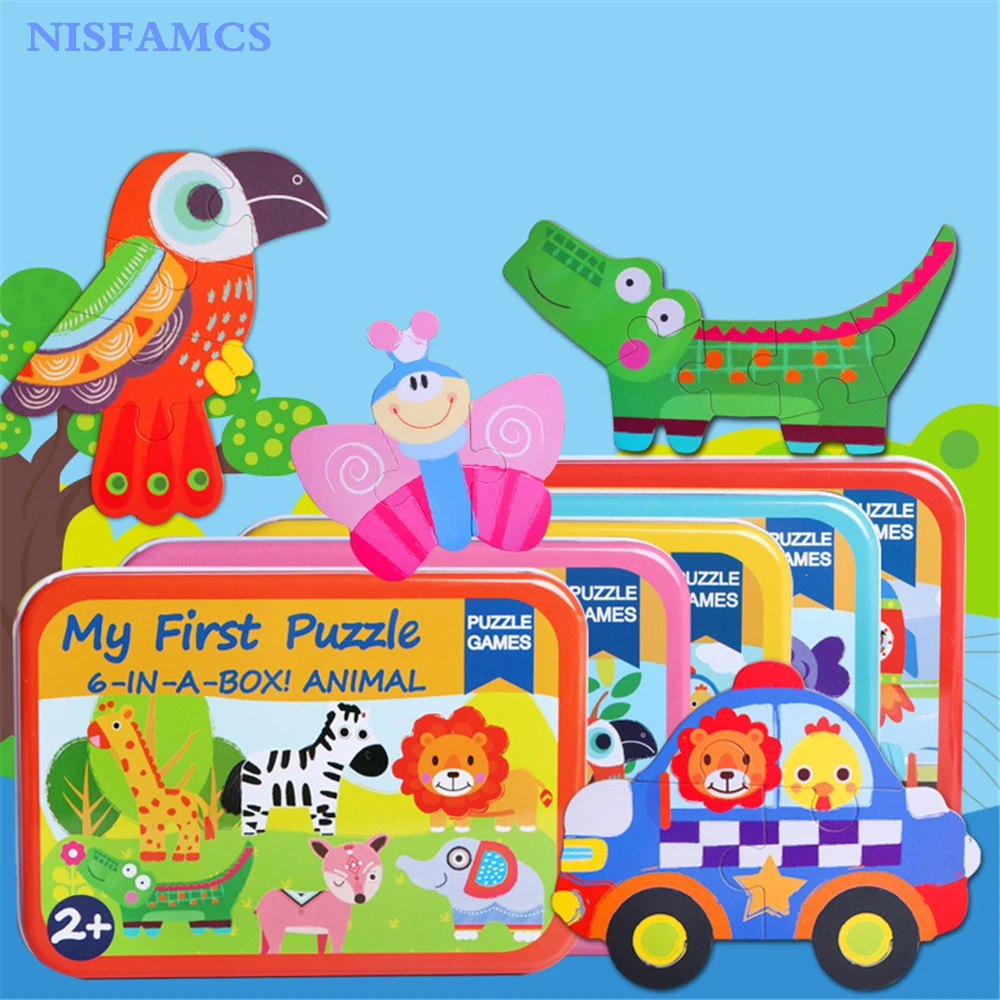 Игрушки головоломки с морскими животными и дорожным движением детские