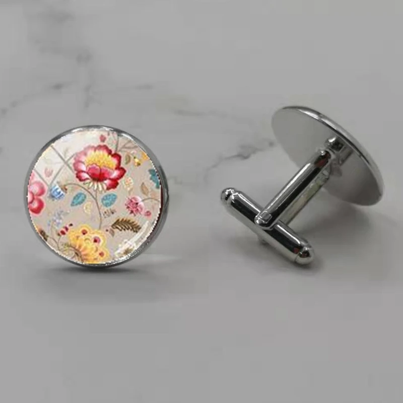 Новые полированные серьги с рисунком в стиле народного искусства цветок манжета