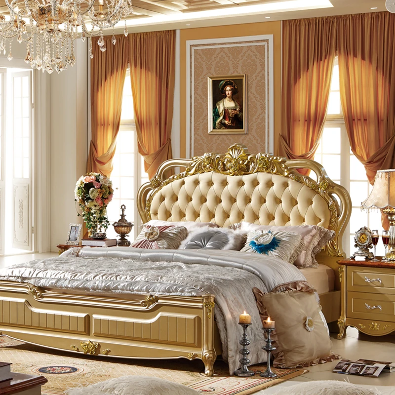Кровать и диван гардероб Loyal Classic King Size golded комплект для спальни роскошная кровать