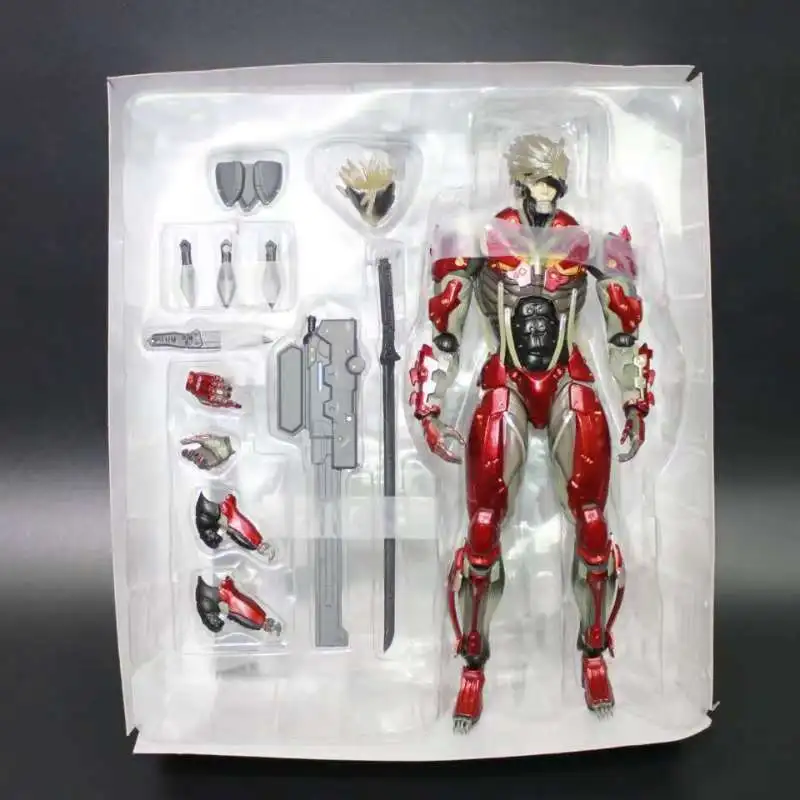 Red Ver OPP Play Arts PA Game Metal gear Rising Revengeance METAL gear SOLID The Phantom Pain Raiden/Jack экшн-фигурка коллекция игрушек 28 см - Цвет: Red Ver OPP