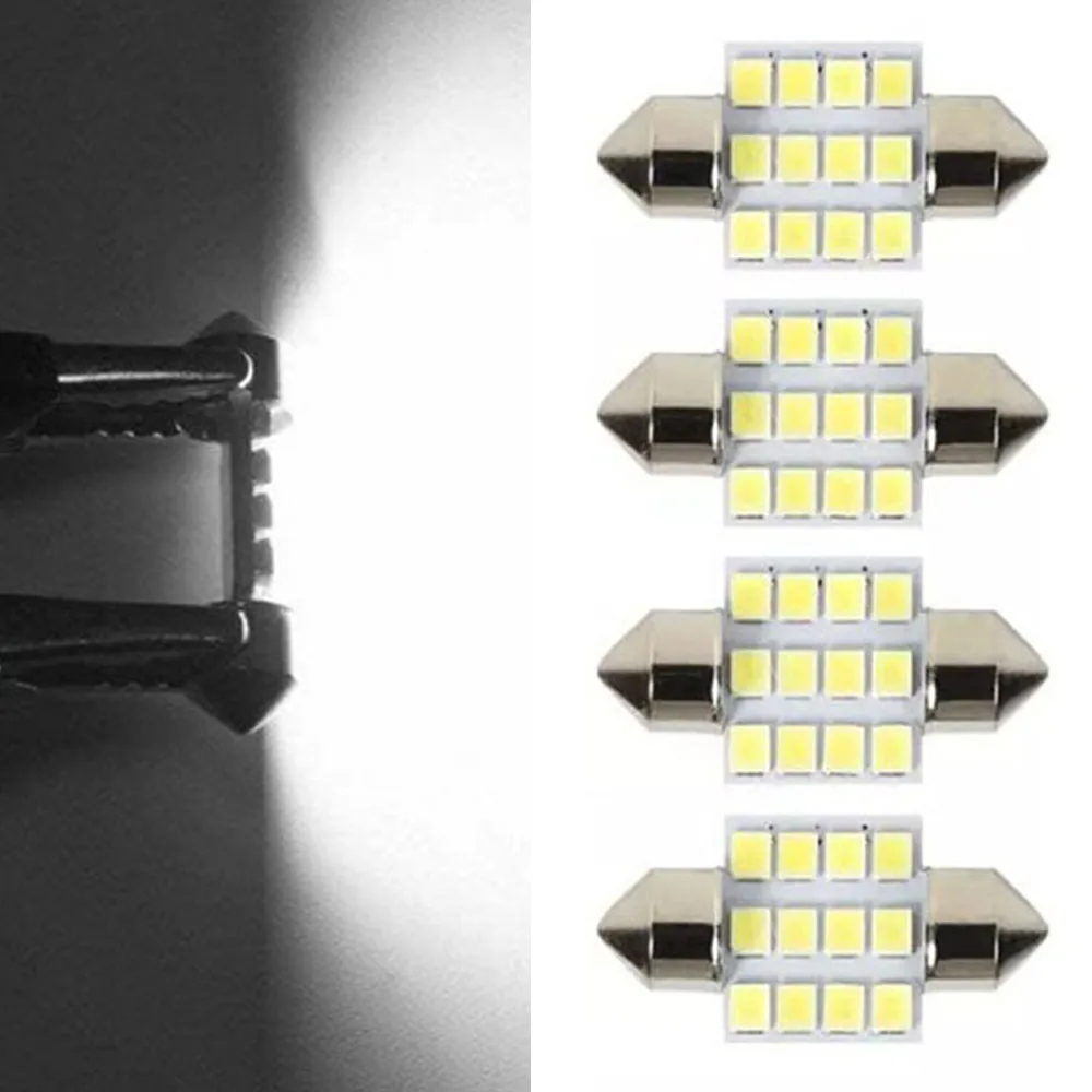 

4Pcs DC12V Car LED Dome Reading Light Bulb For Toyota Camry Collora Tacoma Door Lights License Plate Lamp