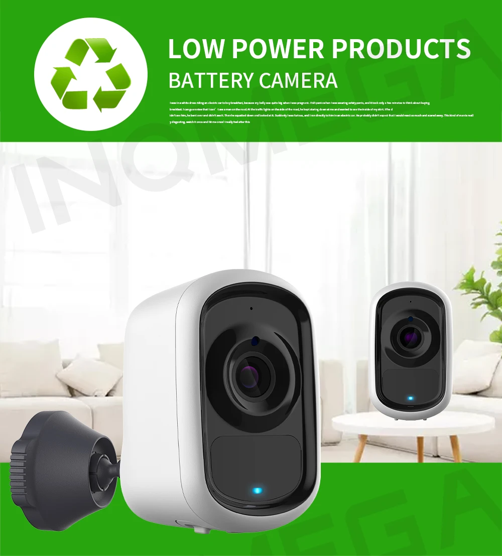 Камера видеонаблюдения INQMEGA 1080P HD с аккумулятором и поддержкой Wi-Fi | Безопасность
