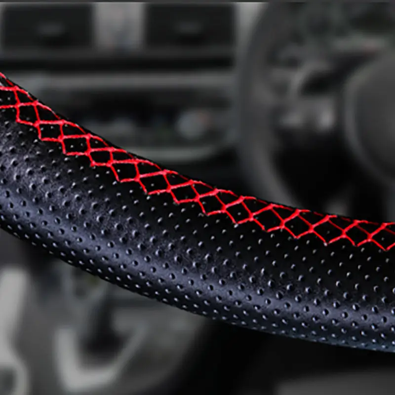 

Car decoration car steering wheel cover hand-sewn car modified soft leather