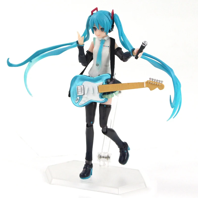 Хацунэ Мику фигурка Figma 200 307 394 Мику с гитарой велосипед Модель игрушки для коллекции подарков