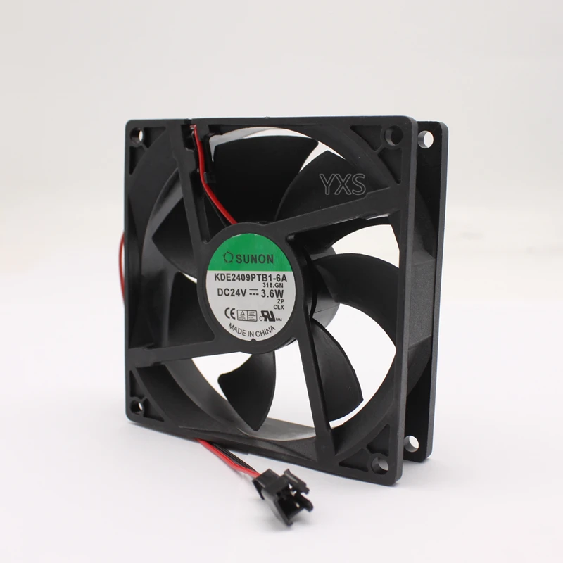 KDE2409PTB1-6A VFD вентилятор DC 24V 3,6 W 0.14A 4900 об/мин(9 см) 9025 90*90*25 мм Инвертор Вентилятор охлаждения 2 провода