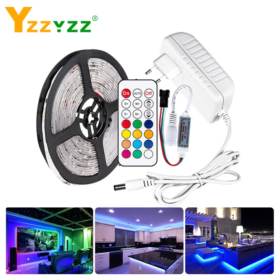 Светодиодная лента WS2811 5050 RGB с дистанционным управлением 1 5 м 12 В|Светодиодные