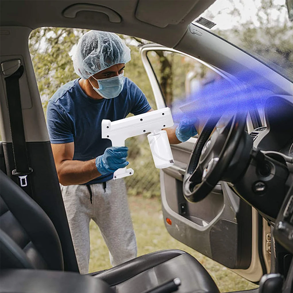 

Wireless Nano Atomization Fogger Machine Blue Light Nanos Steam Electric Spray Guns Battery Disinfection Gun Household 300ML