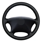 Чехол рулевого колеса автомобиля ручной работы Черная искусственная кожа для Citroen Xsara Picasso 2003-2010 Peugeot Partner 2003-2008