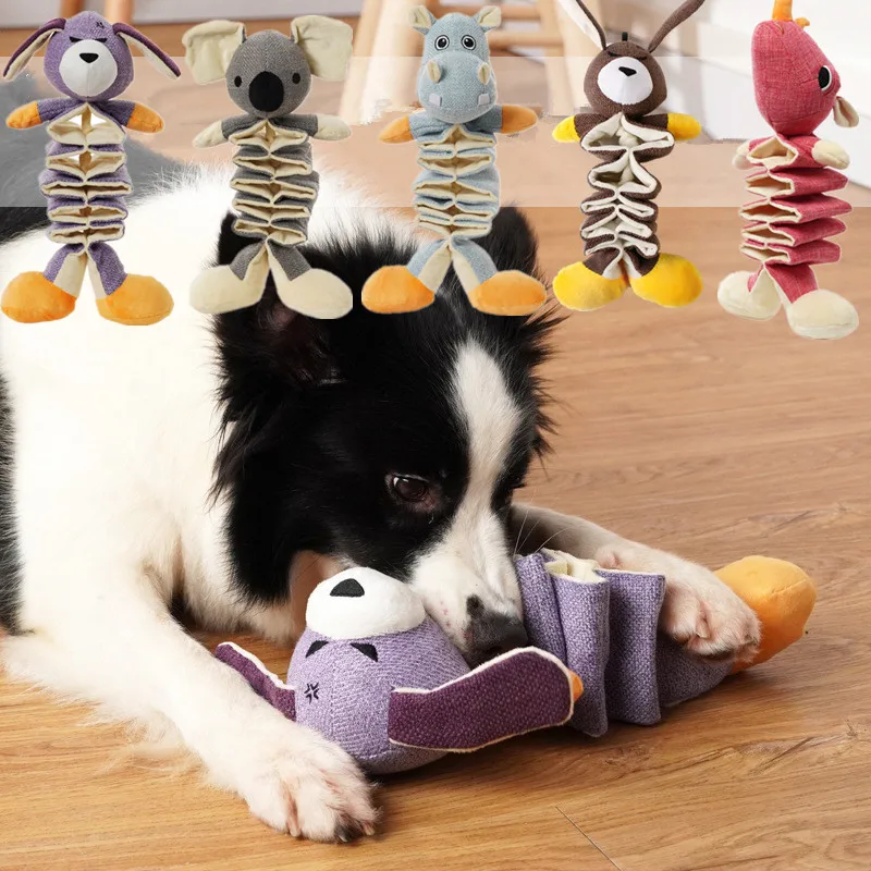 

Интерактивная игрушка для собак, мягкая ткань, мягкая игрушка с утечкой еды, медленное питание, стойкость к укусам, для маленьких собак и щен...