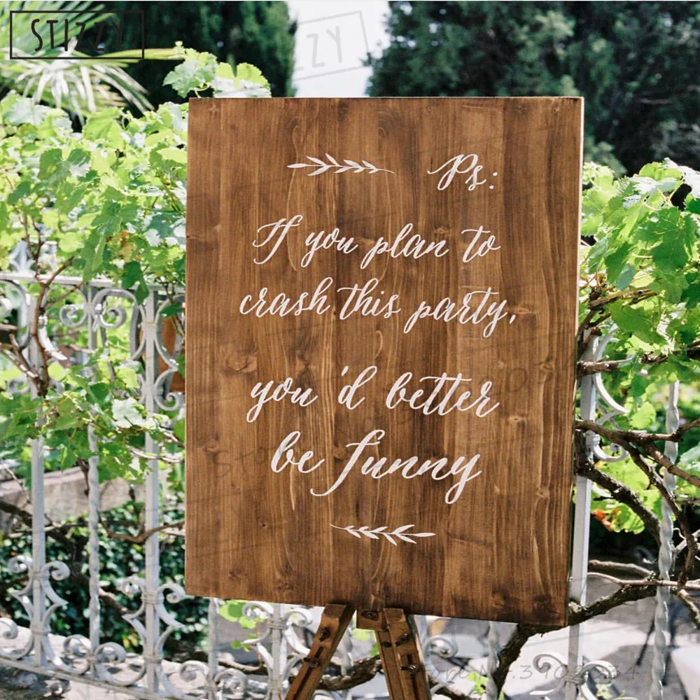 Настенная Наклейка stizzy Свадебная вечеринка Добро пожаловать настенный знак