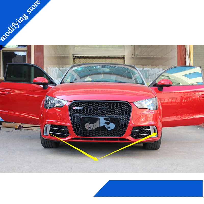 Черная или Серебристая передняя противотуманная маска RS1 для Audi A1 не Sline 2011