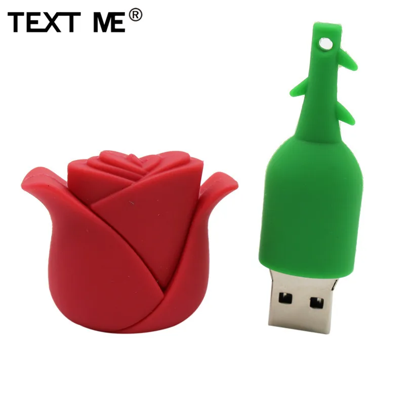Напиши мне 64 ГБ, capcacity Роза Стиль usb флэш-накопитель usb 2,0 4 ГБ 8 ГБ 16 ГБ оперативной памяти, 32 Гб встроенной памяти, флешка, подарок даете девушке