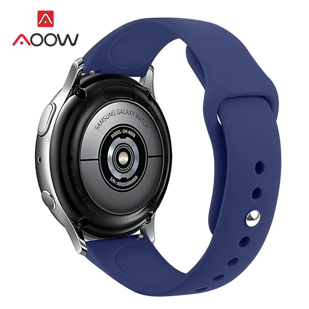 20 мм 22 мм силиконовый ремешок для samsung Galaxy Watch Active 2 40 мм 44 мм 42 мм gear S2 S3 Active2 Amazfit huawei браслет Band Correa
