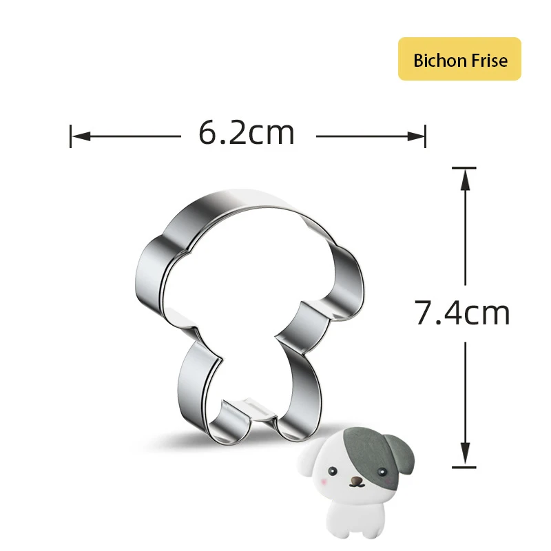 

Dog Shape Cookie Cutters Tools 430 Stainless Steel Metal Mold Biscuit Sandwich Stamps Kitchen DIY Baking Mould