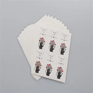 60 шт.лот DIY упаковка украшения этикетки наклейки Винтаж Цветочный чайник 