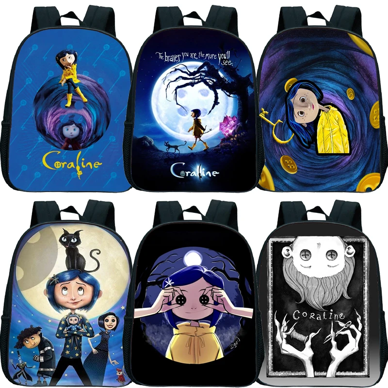 

Kids Coraline Mini Backpack Children Kindergarten Rucksack Boys Girls Cartoon Bookbags Toddler Anime Knapsack Mochila Infantil