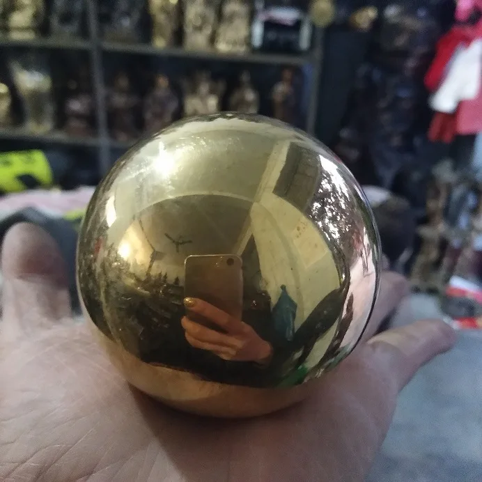 

LAOJUNLU Pure Copper Fitness Ball Solid Ball Smooth Ball Decoration, 5 cm in diameter