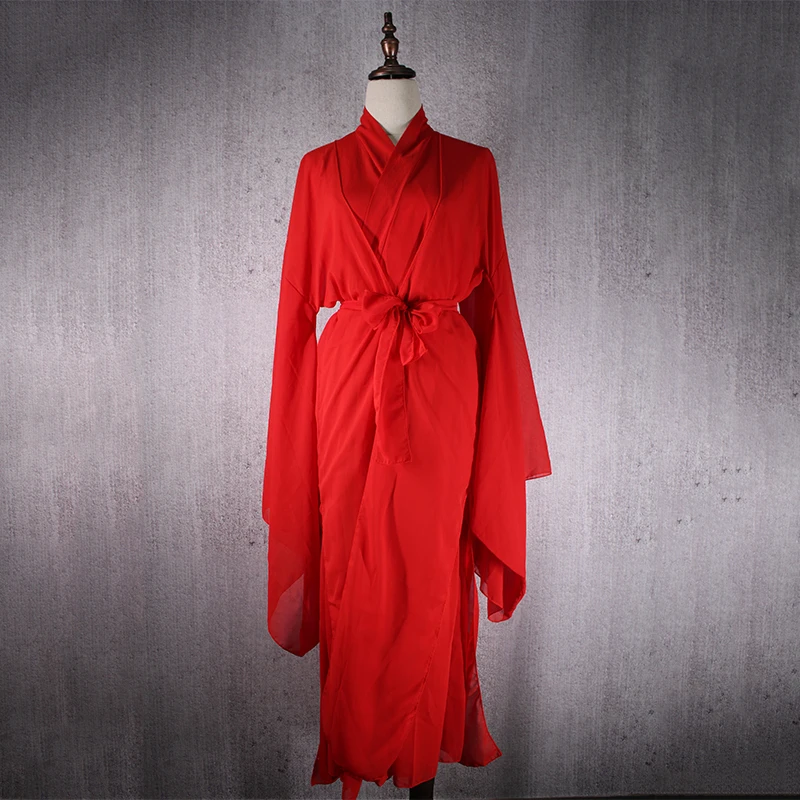 

2pcs Ancient Chinese Costume Women Clothes Traditional Hanfu Tang Dynasty Classical Dance Costumes Folk Fairy Dress Red Outfits