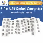 5-контактный разъем SMT Micro USB Type B (гнездо), 60 шт.лот, 12 моделей, разъем SMD DIP