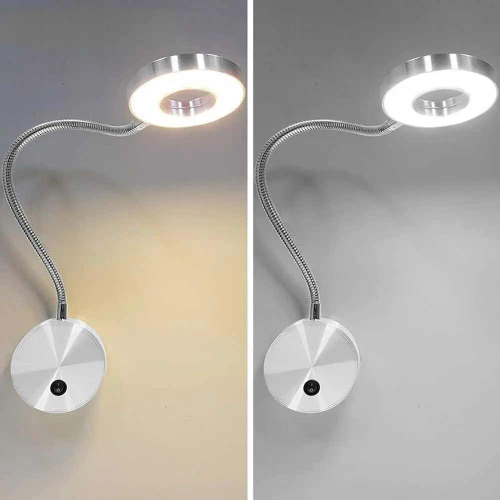 Светодиодный гибкий семейный настенный светильник для чтения книг с алюминиевой