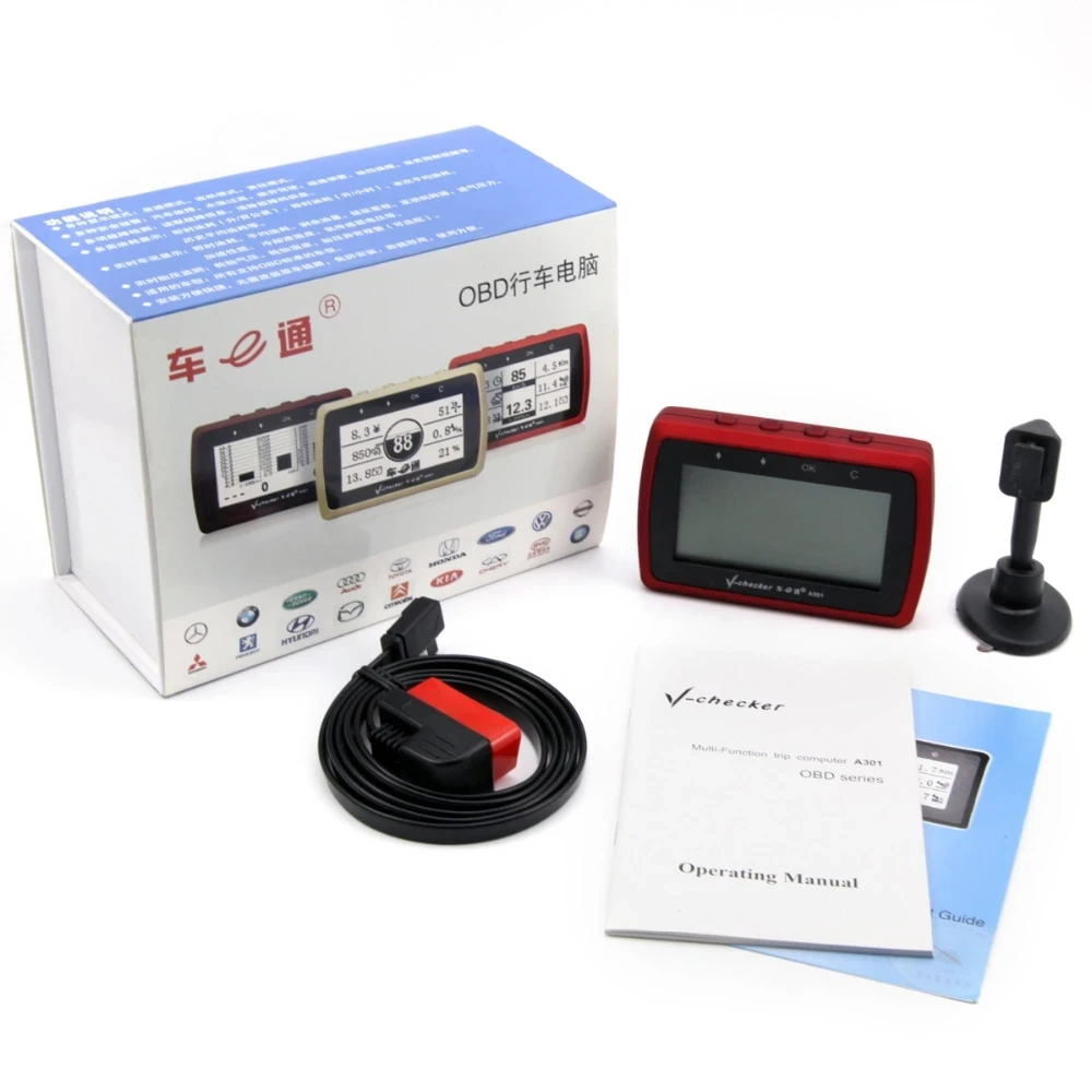 V-checker A501 Trip Computer OBD II Scanner Car Engine Fault Code Reader CAN Diagnostic Scan Tool | Инструменты