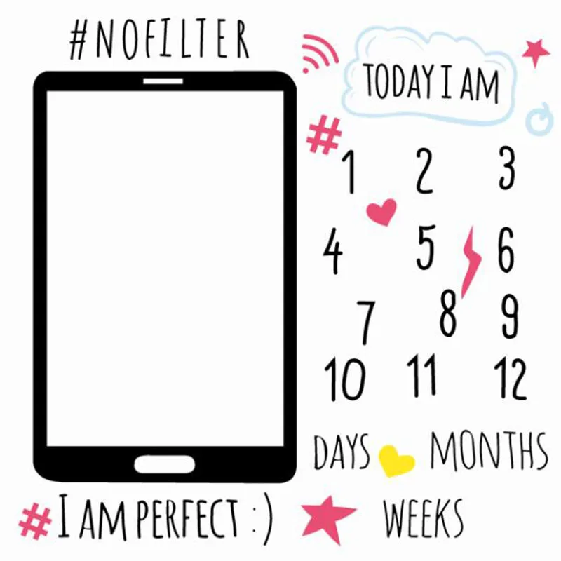 

Baby Photo Background Cloth Baby Milestone Blanket Month Digital Photography Clothing Photo Props Birth Accessories Boy And Girl