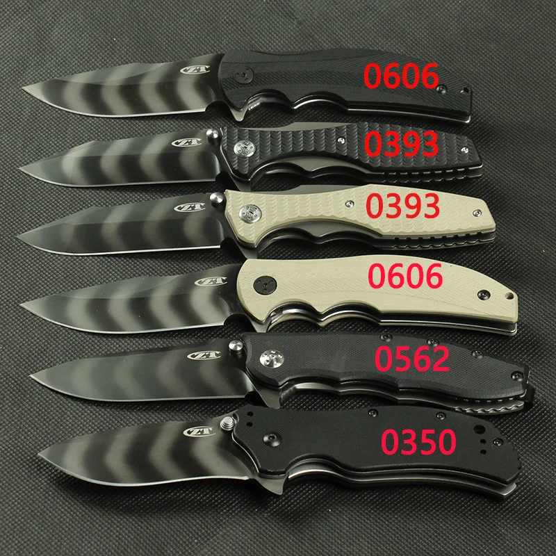 

Zero Tolerance Folding Knife ZT0350/0562/0606/0393 Tiger Stripe CPM-20CV Plain Edge EDC Tactical Hunting Camping Pocket Knives