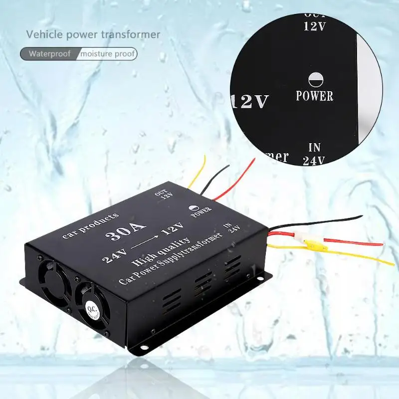 DC 24V в DC 12V автомобильный понижающий преобразователь 30A 360W понижающий регулятор мощности