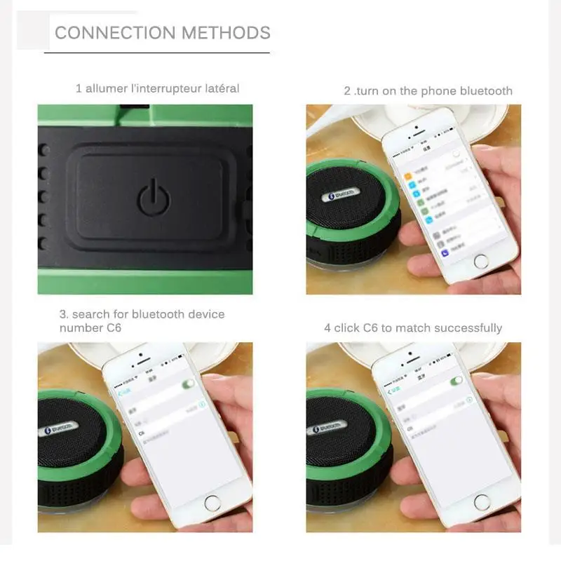 Водонепроницаемая Bluetooth-Колонка для душа беспроводной динамик с микрофоном и